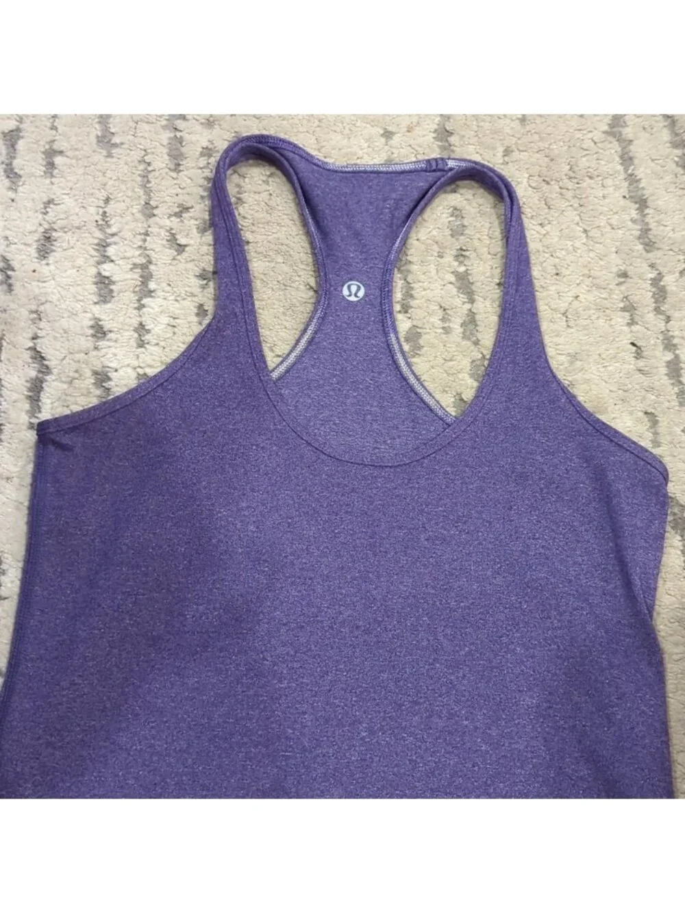 Lululemon Cool Razorback tank heathered purple reversible